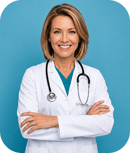 A smiling general physician